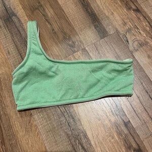 Green triangle bikini top